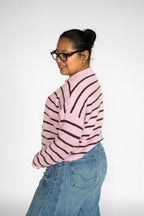 Coastline Stripe Cardigan – Pink Sands & Cocoa