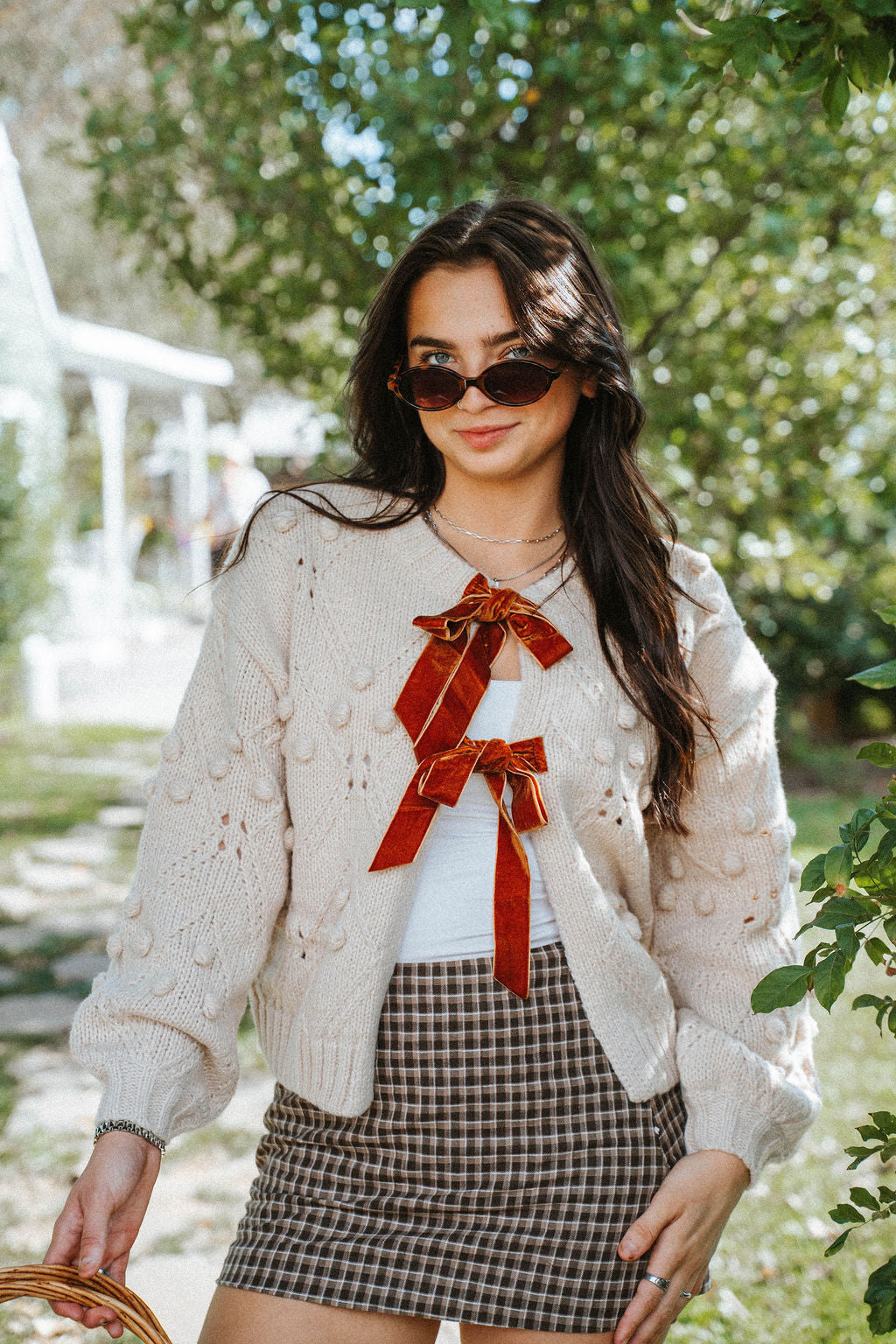 Rosehill Velvet Bow Tie Cardigan