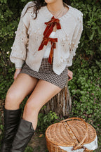 Rosehill Velvet Bow Tie Cardigan