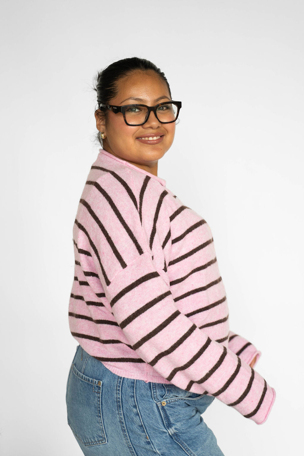 Coastline Stripe Cardigan – Pink Sands & Cocoa