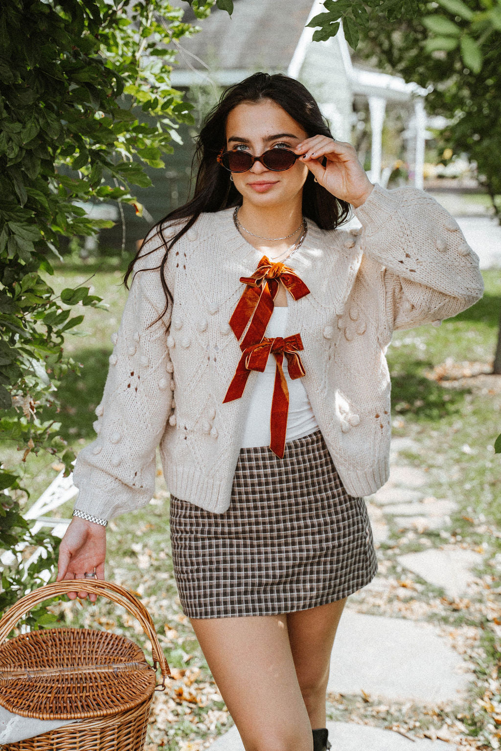 Rosehill Velvet Bow Tie Cardigan