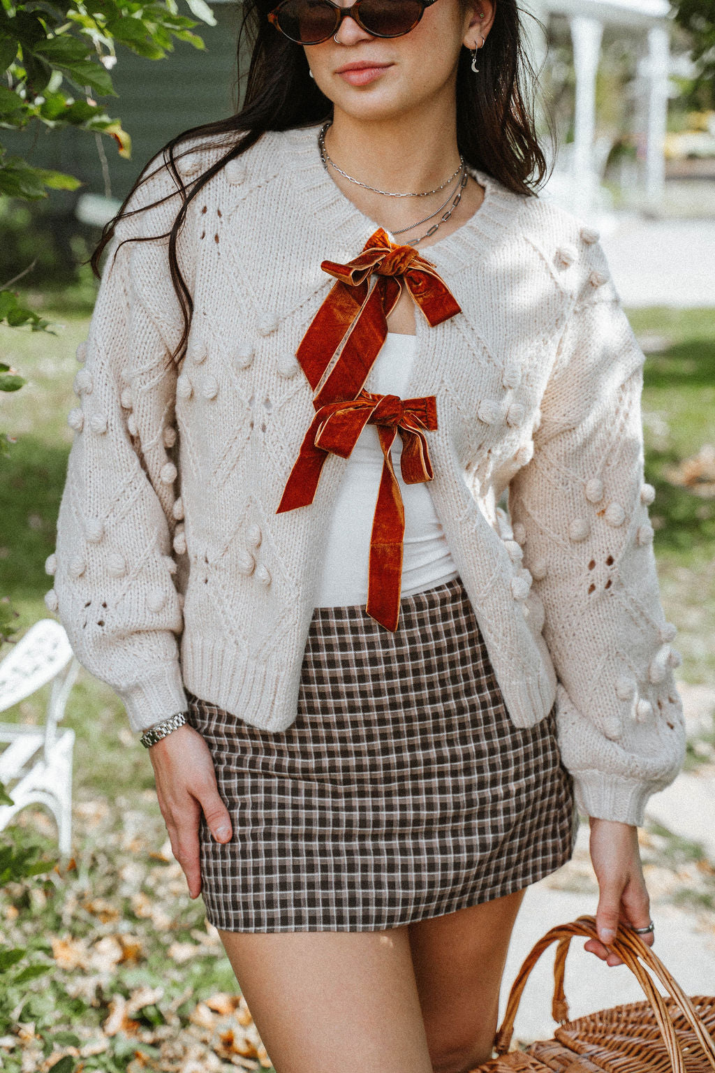 Rosehill Velvet Bow Tie Cardigan