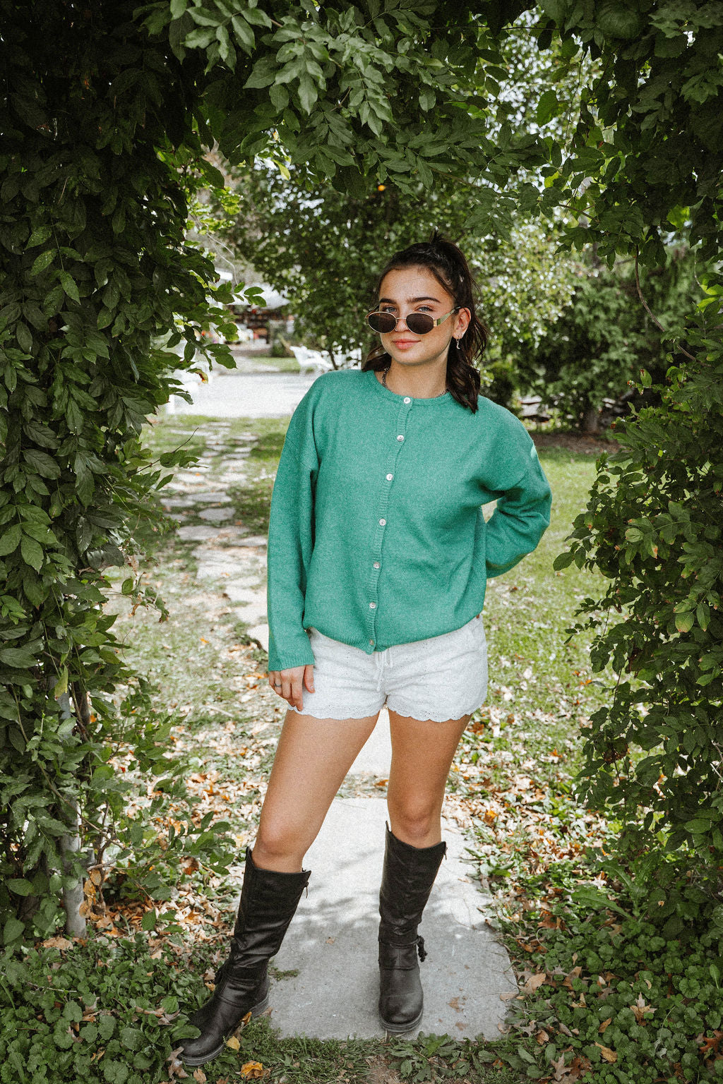 Briarwood Kelly Green Button Cardigan