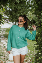 Briarwood Kelly Green Button Cardigan