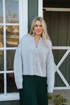 Charlotte Ultra-Soft Button Cardigan – Heather Grey