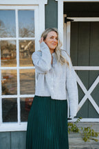 Charlotte Ultra-Soft Button Cardigan – Heather Grey