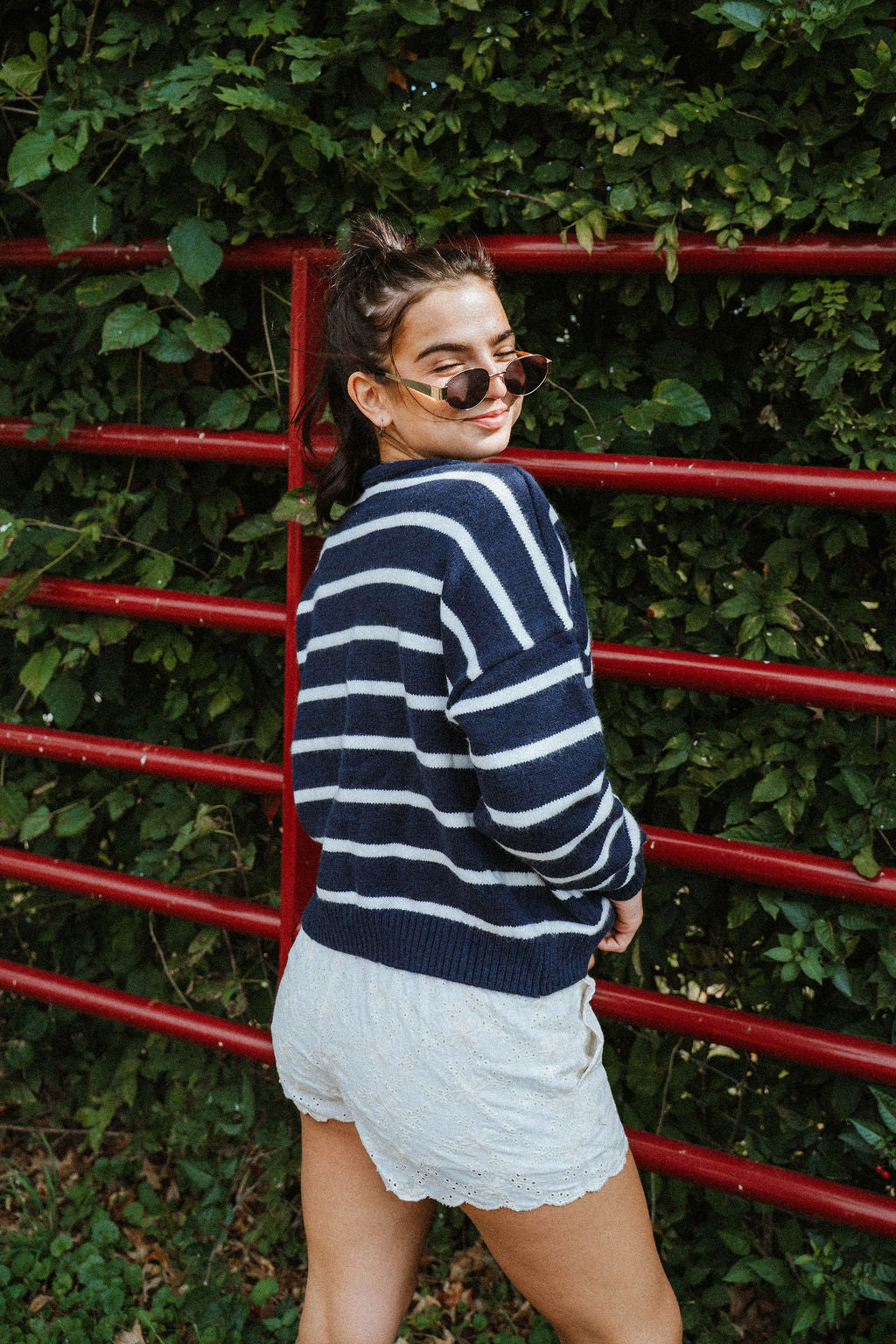 Camden Navy Striped Cardigan