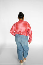 Sunlit Coast Stripe Cardigan – Strawberry Sorbet