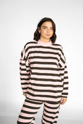 Pink Mocha Stripe Lounge Set