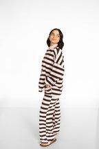 Pink Mocha Stripe Lounge Set
