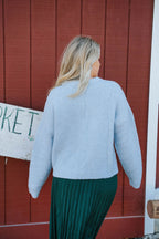 Charlotte Ultra-Soft Button Cardigan – Powder Blue