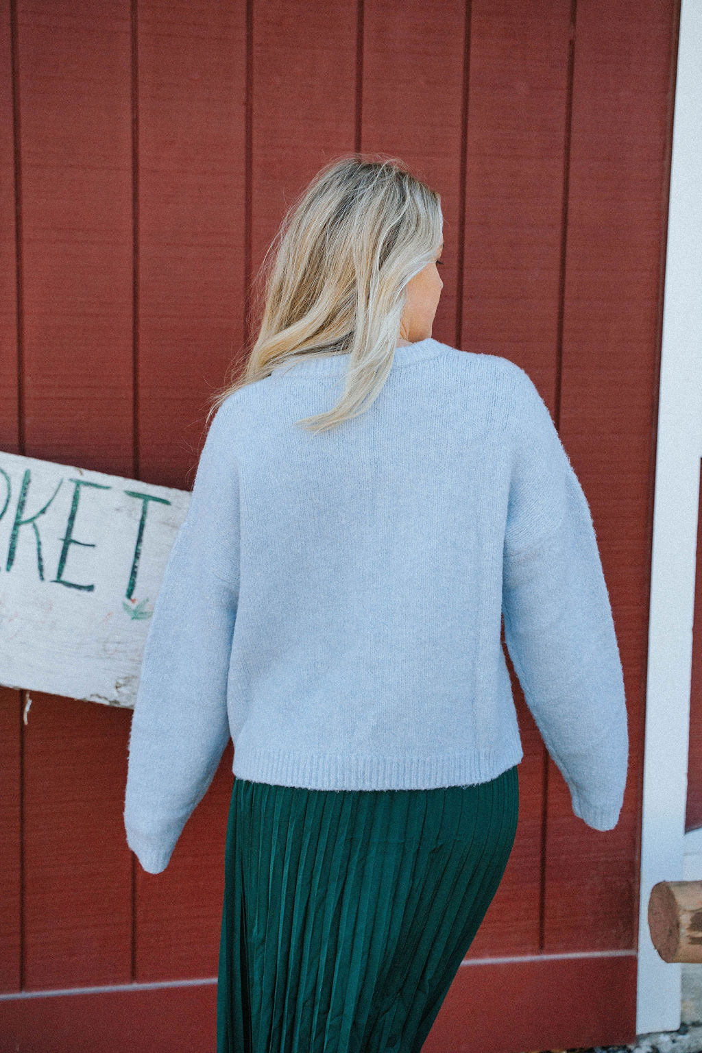 Charlotte Ultra-Soft Button Cardigan – Powder Blue