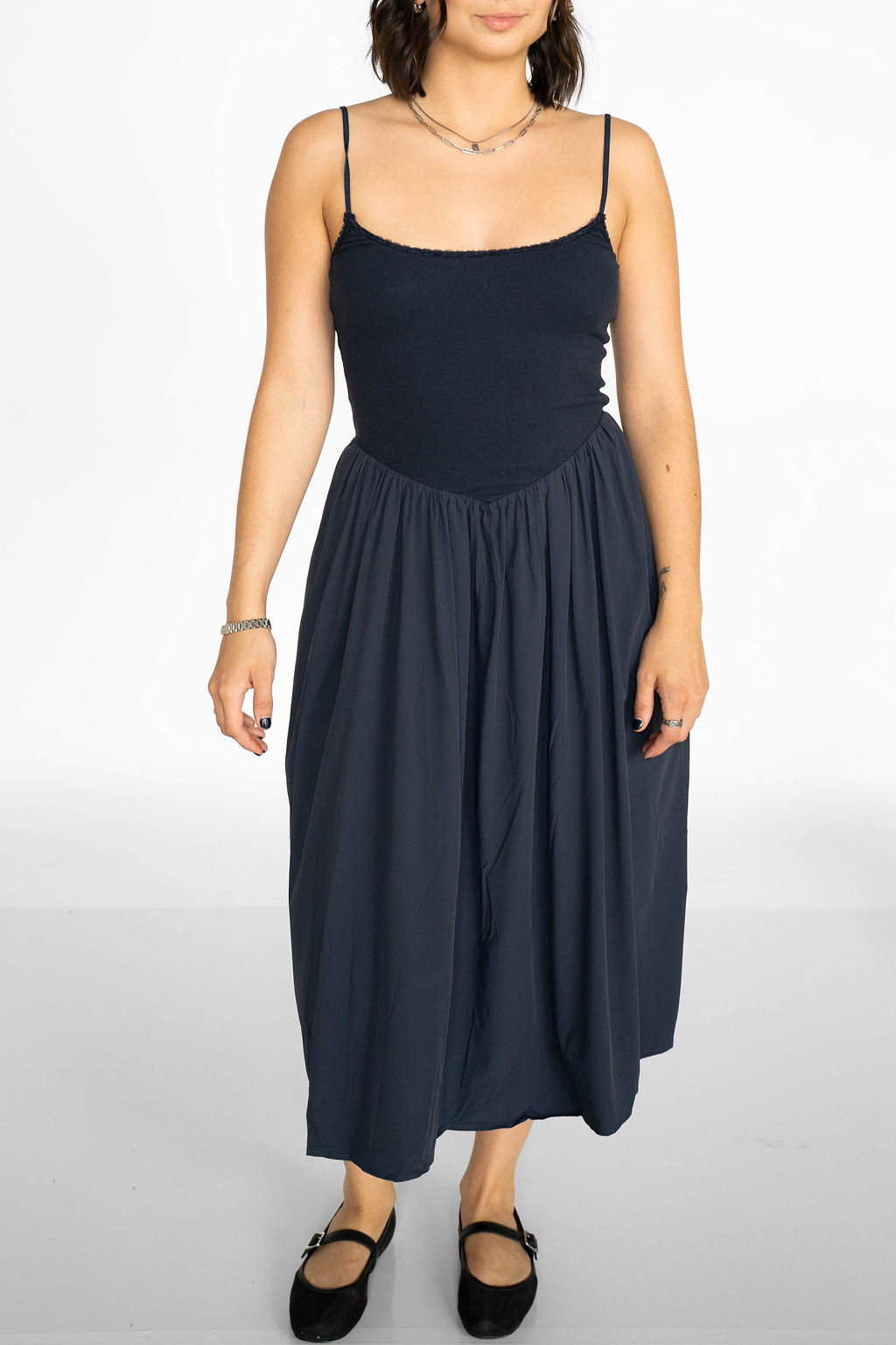 Seaport Midi Dress- Navy