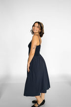 Seaport Midi Dress- Navy