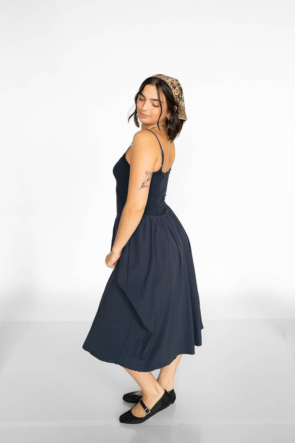 Seaport Midi Dress- Navy