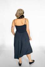Seaport Midi Dress- Navy