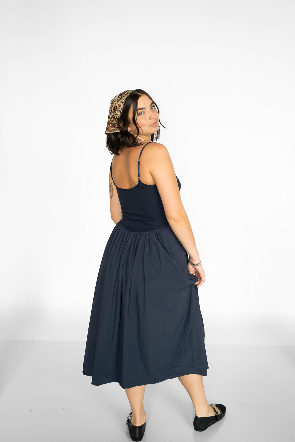 Seaport Midi Dress- Navy