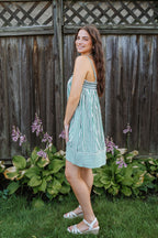 Kelly Stripe Smocked Mini Dress