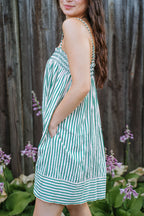 Kelly Stripe Smocked Mini Dress