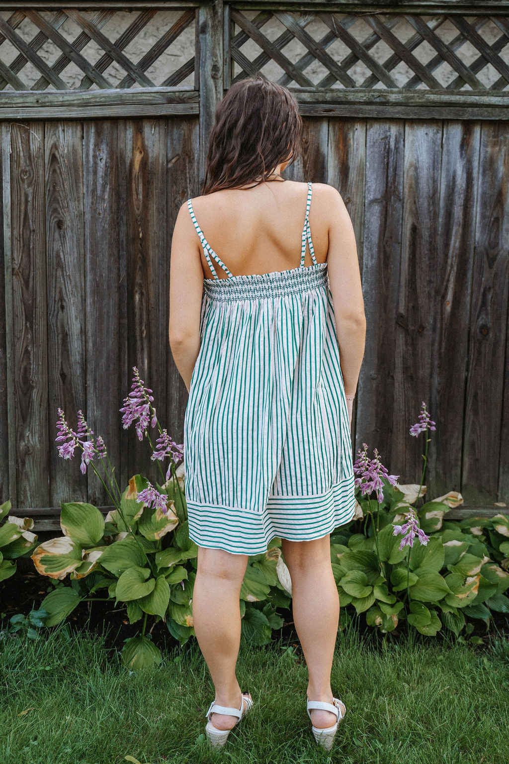 Kelly Stripe Smocked Mini Dress