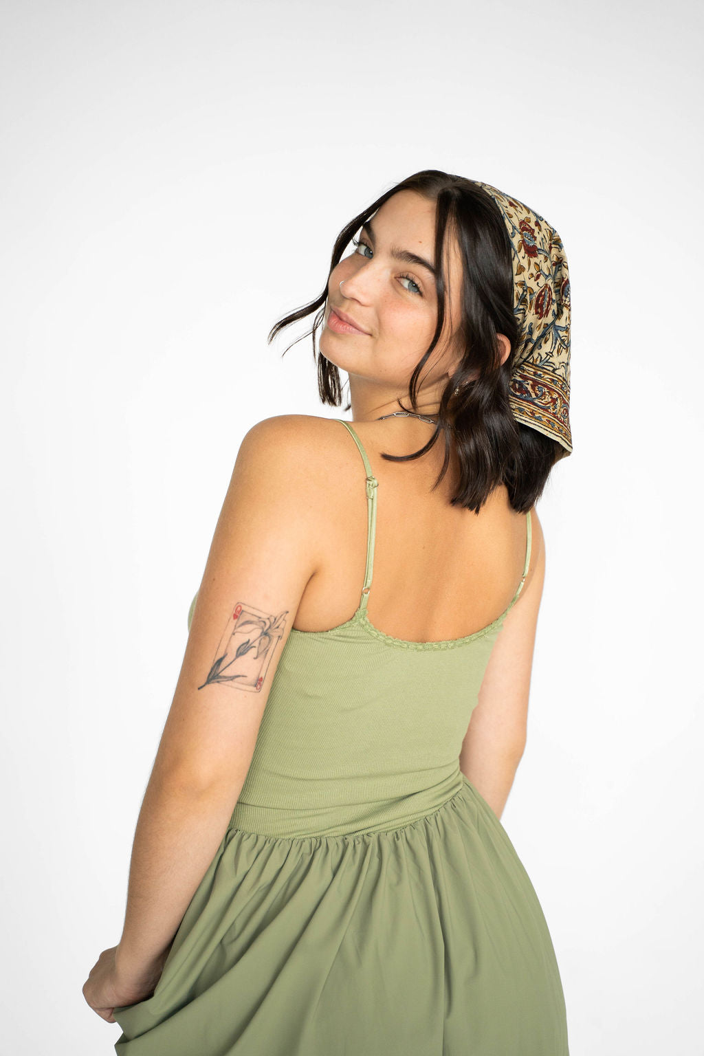 Seaport Midi Dress- Olive