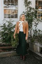 Everly Reversible Bow Sweater – Camel