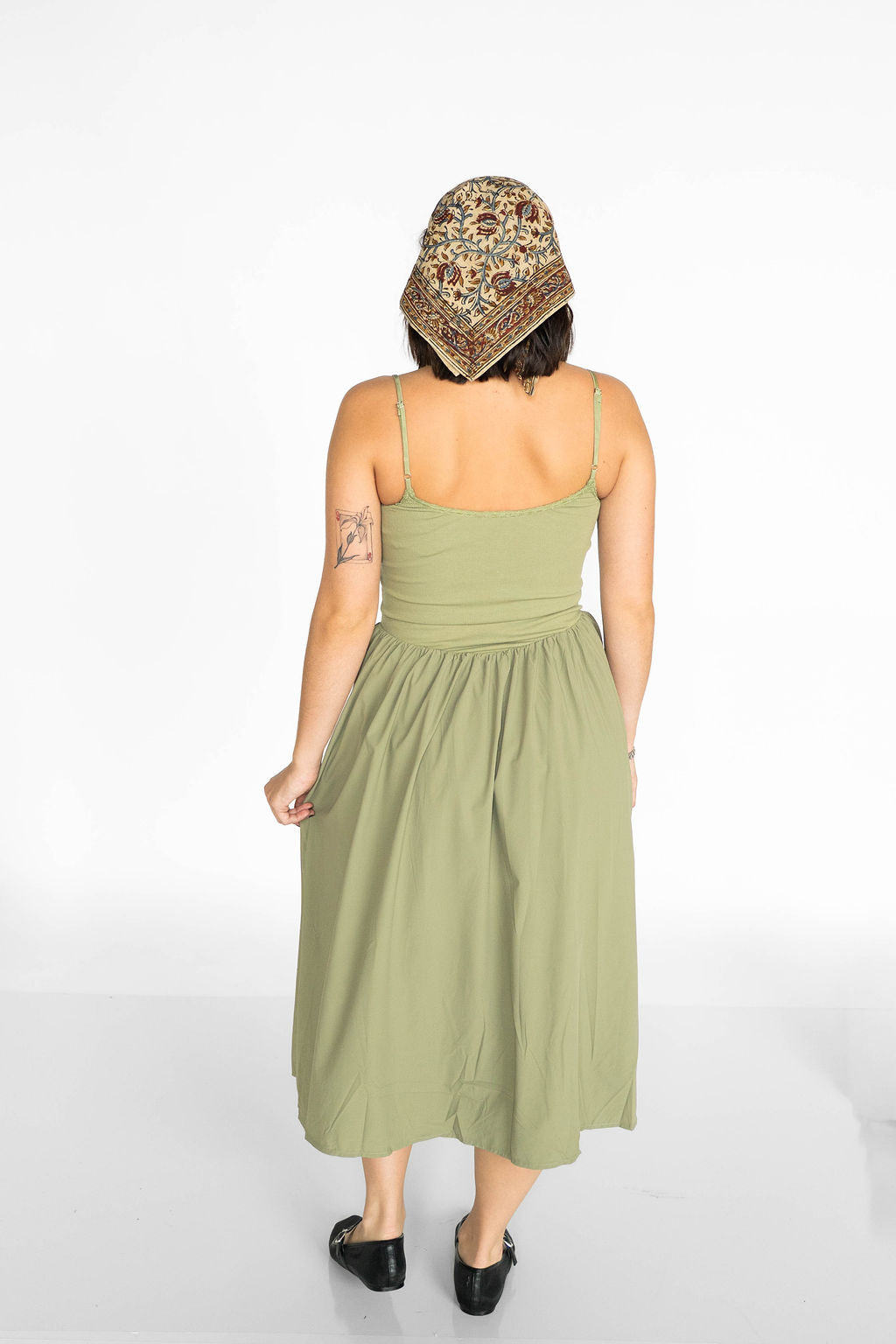 Seaport Midi Dress- Olive