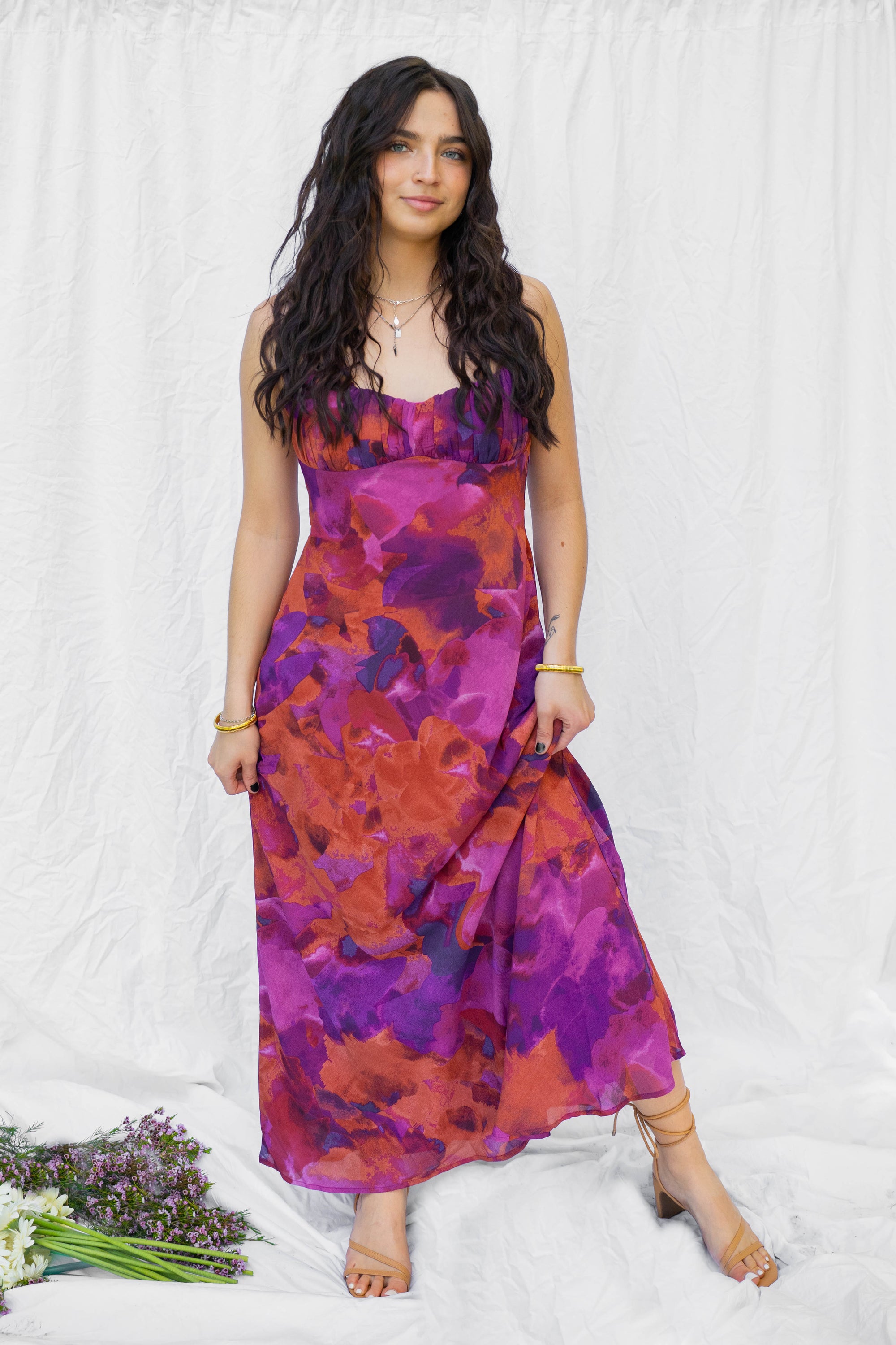 Summer Sunset Skies Purple Dress