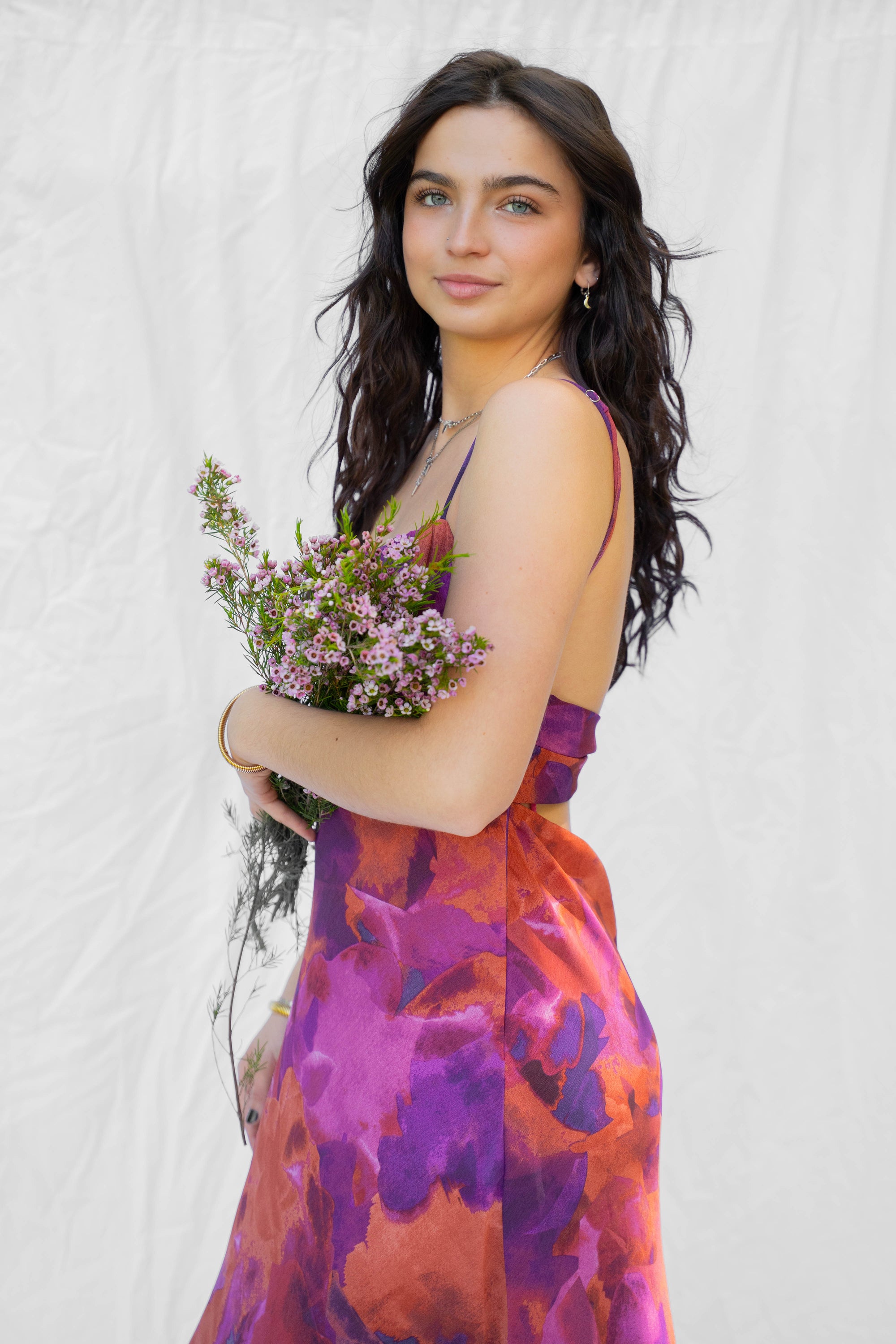 Summer Sunset Skies Purple Dress