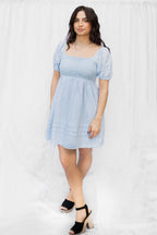Powder Blue 100% Cotton Dress