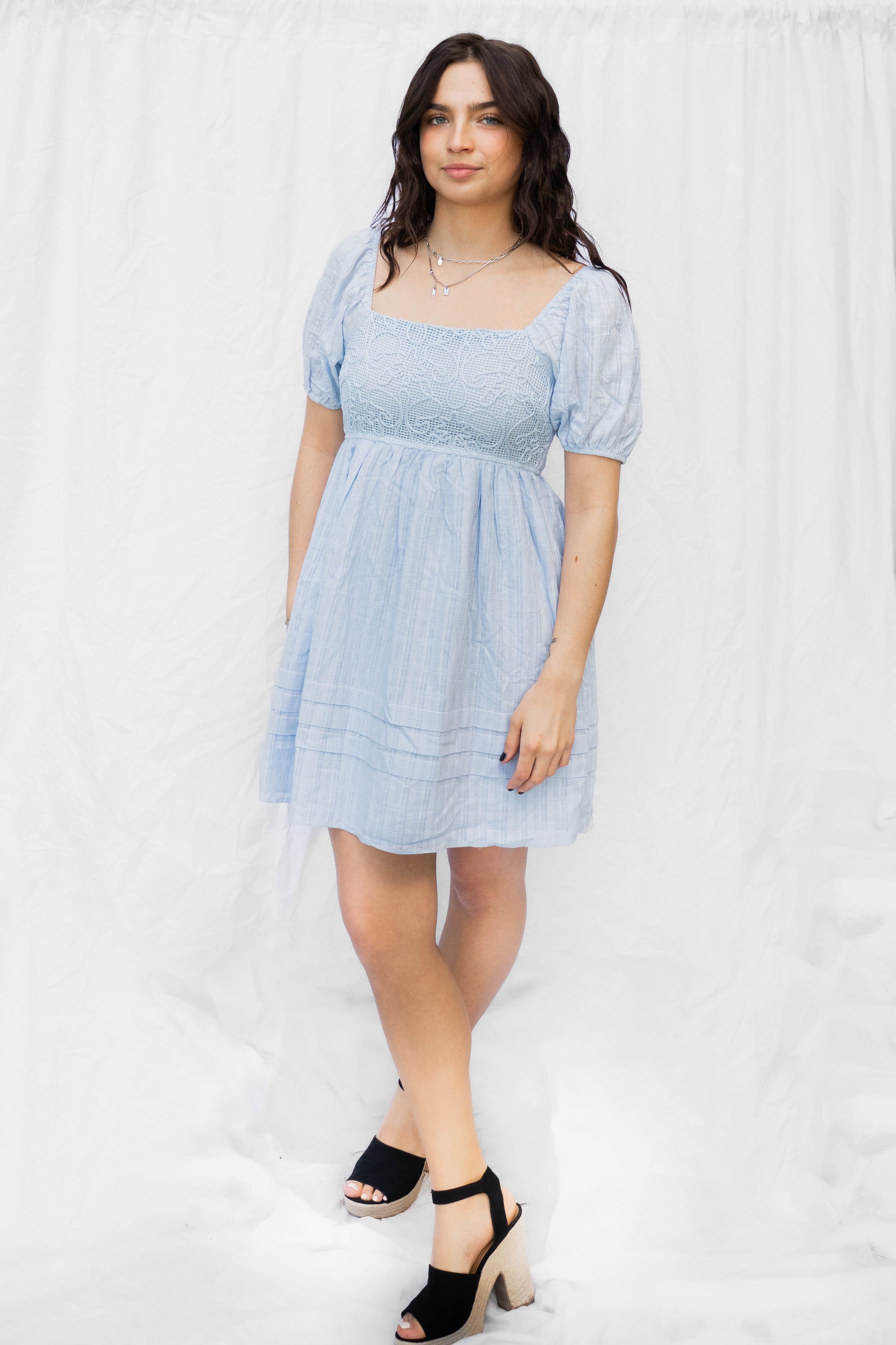 Powder Blue 100% Cotton Dress