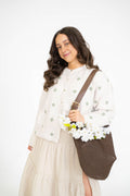 Garden Polka Dot Cardigan- Ivory/Sage