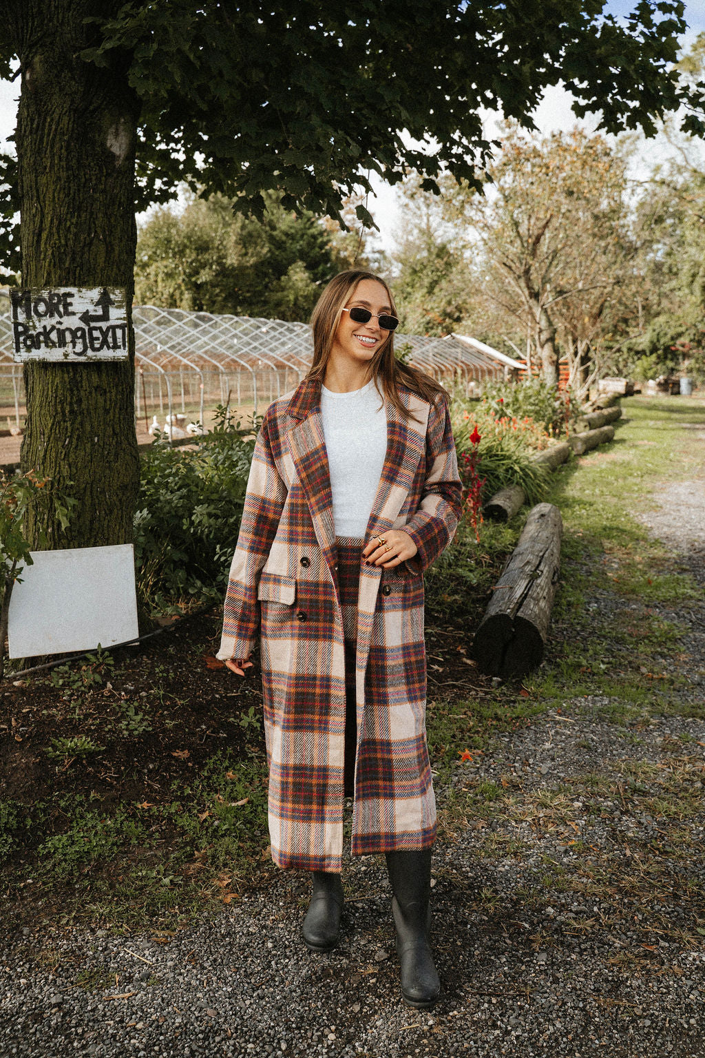 **PREORDER SHIPS 10/27**
Maple Lane Long Plaid Coat