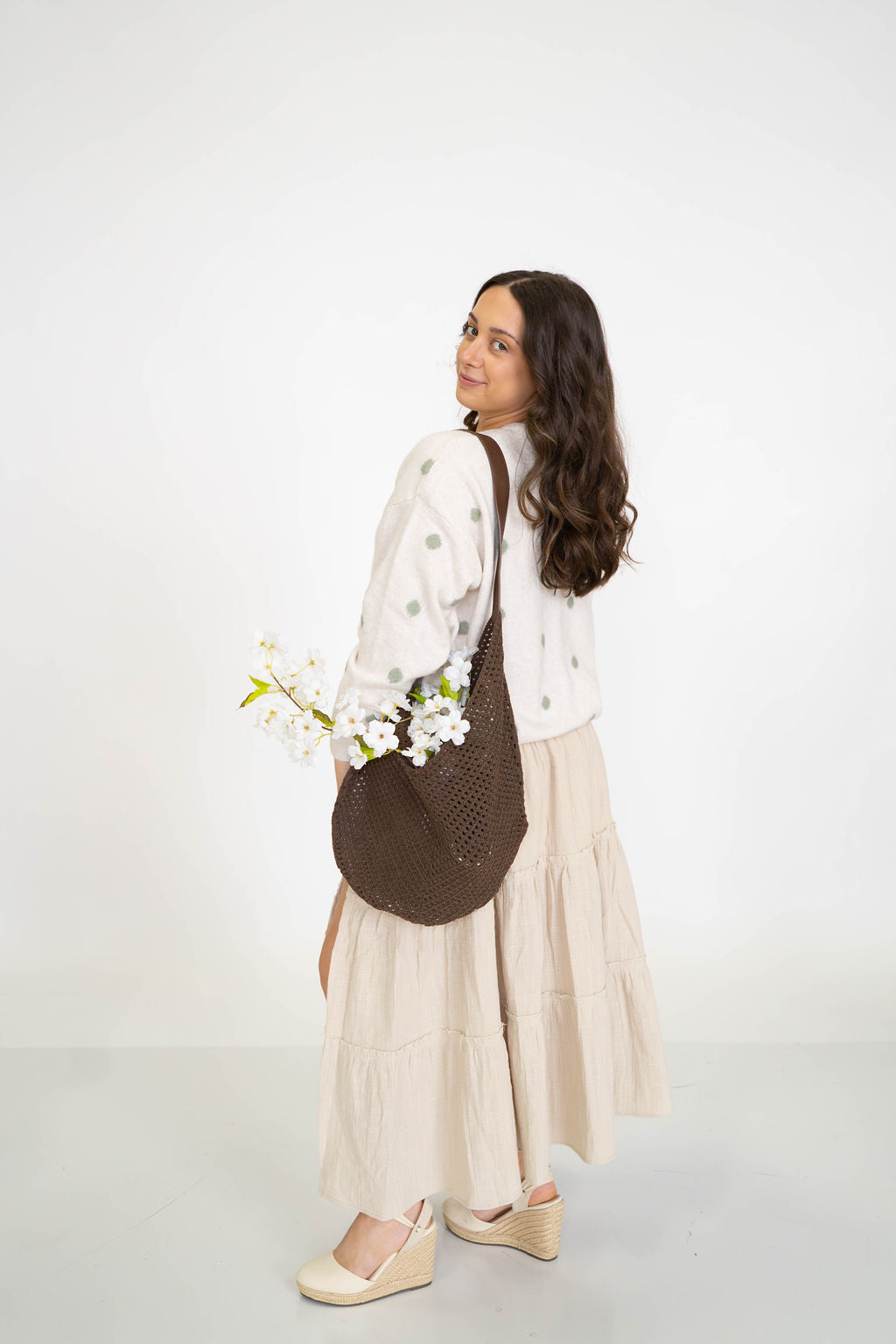 Bloom Cotton Maxi Skirt- Oatmeal