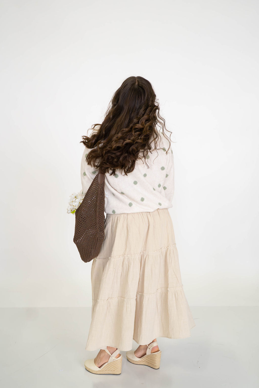 Bloom Cotton Maxi Skirt- Oatmeal