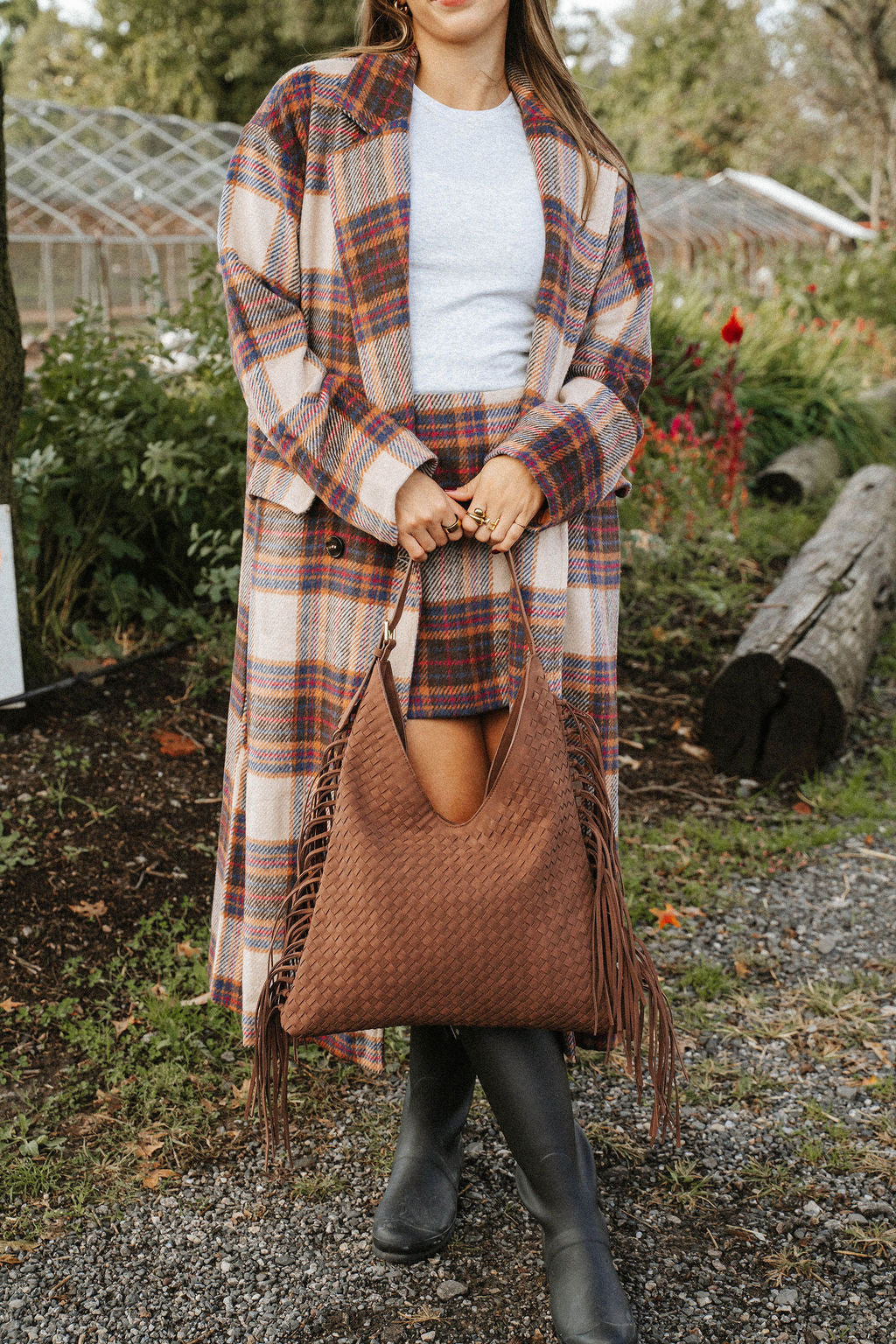 **PREORDER SHIPS 10/27**
Maple Lane Long Plaid Coat