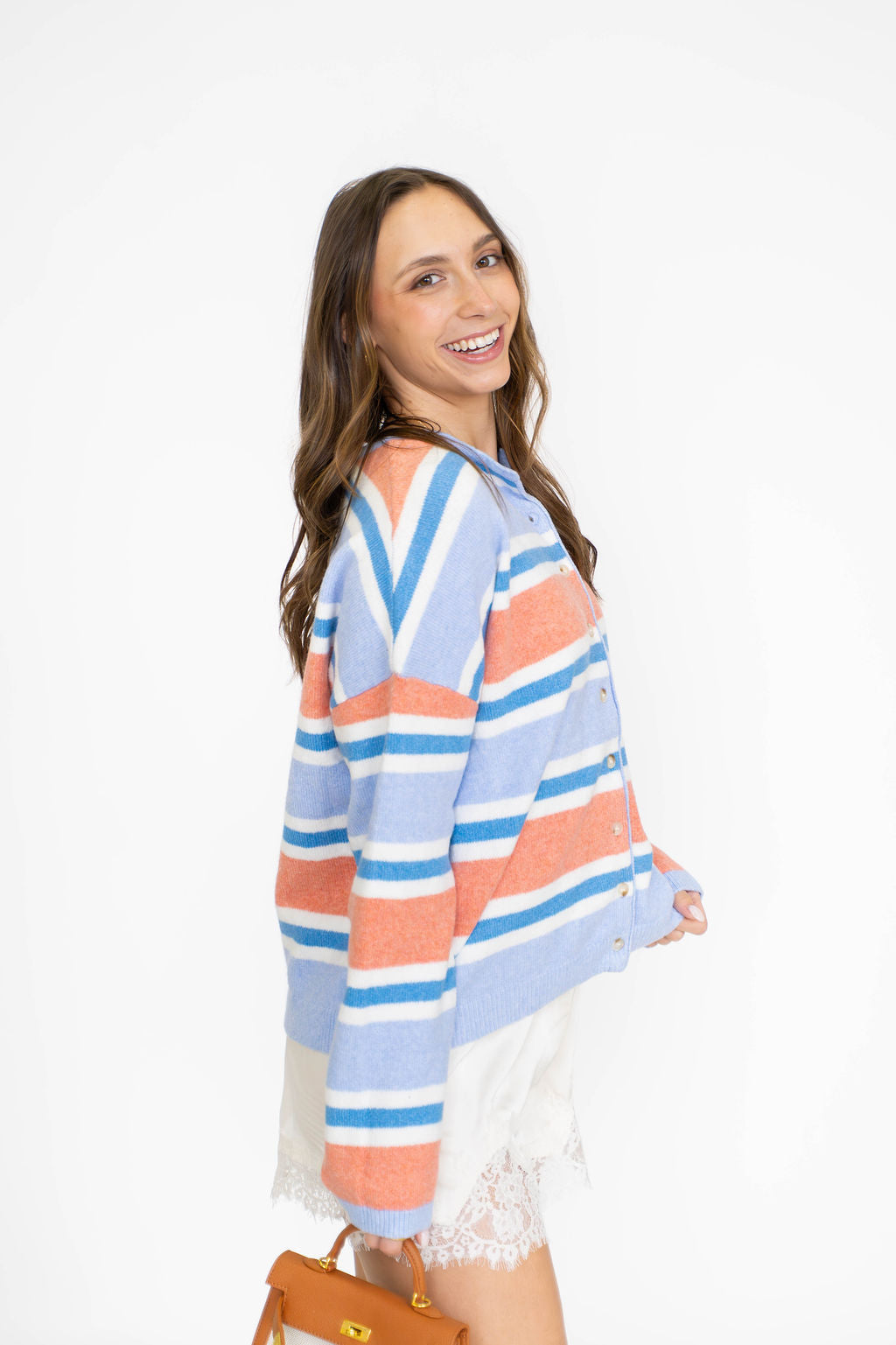 Coastal Sunset Stripe Cardigan