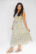 Percy Butter Yellow Floral Dress