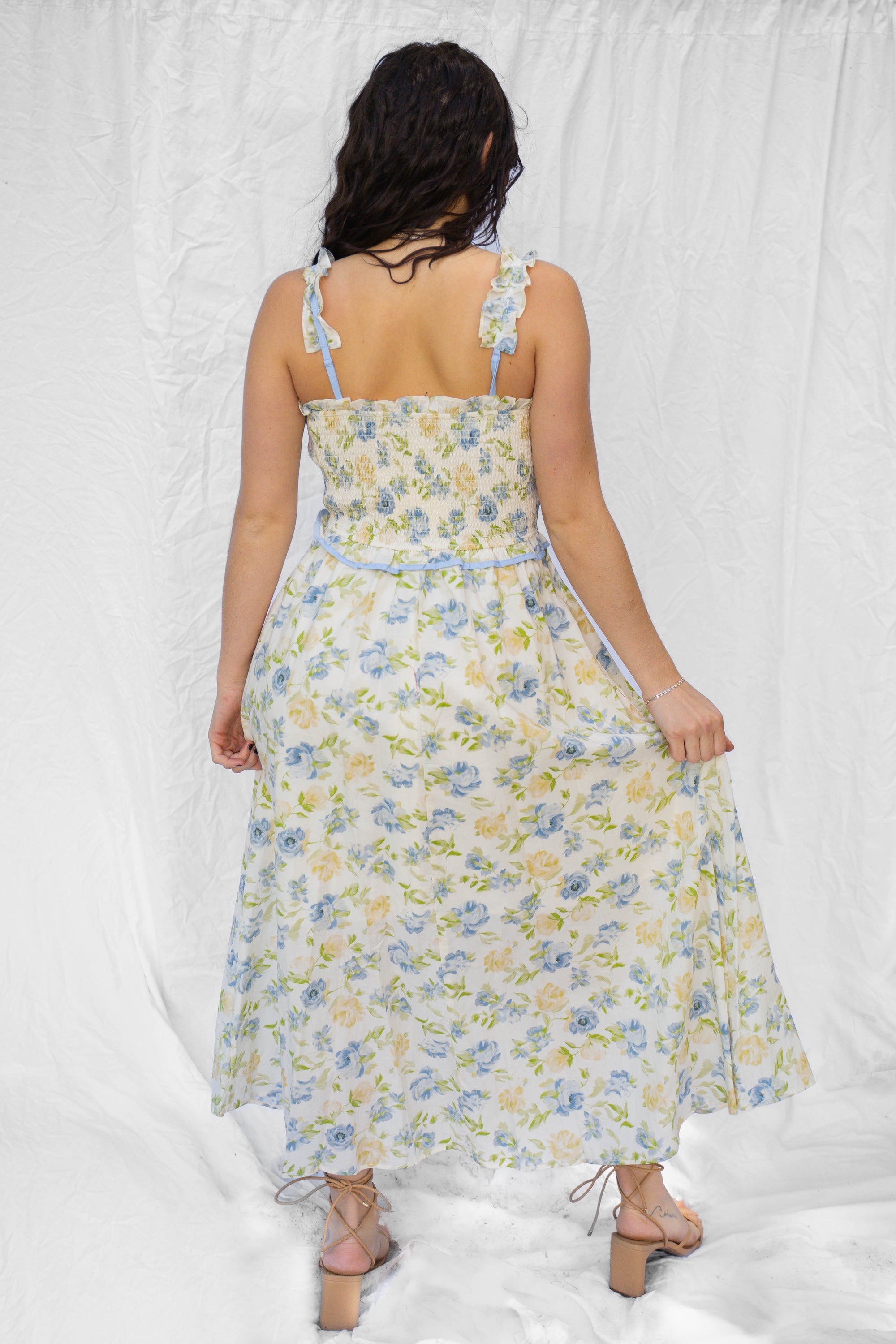 Percy Butter Yellow Floral Dress