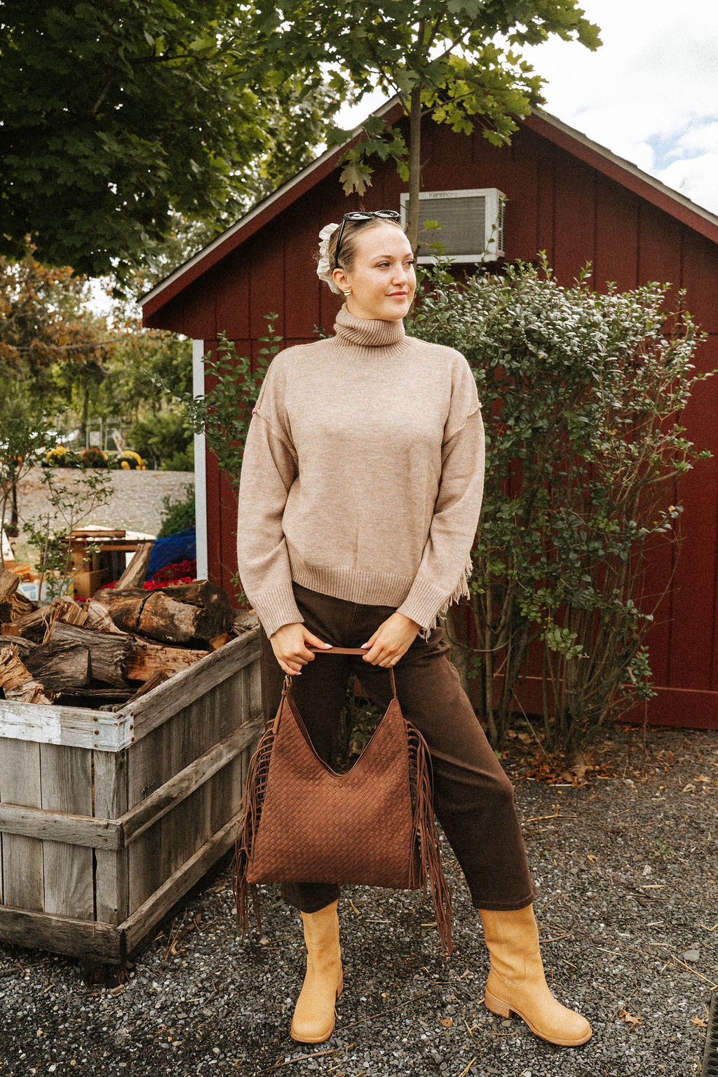 Fringe Turtleneck Sweater