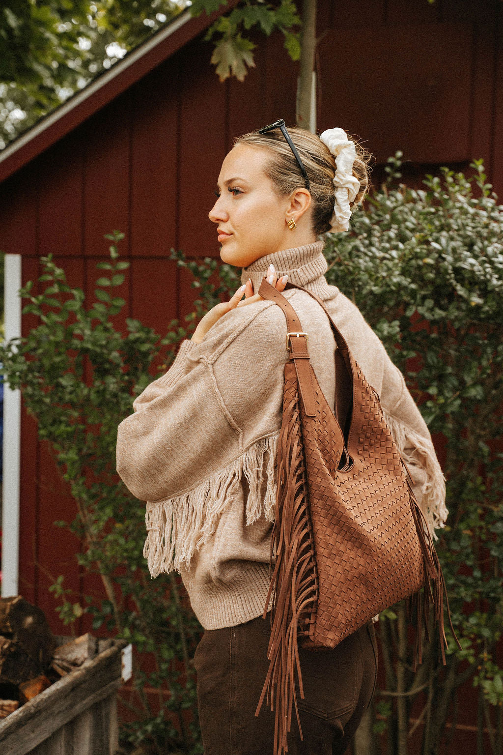Fringe Turtleneck Sweater