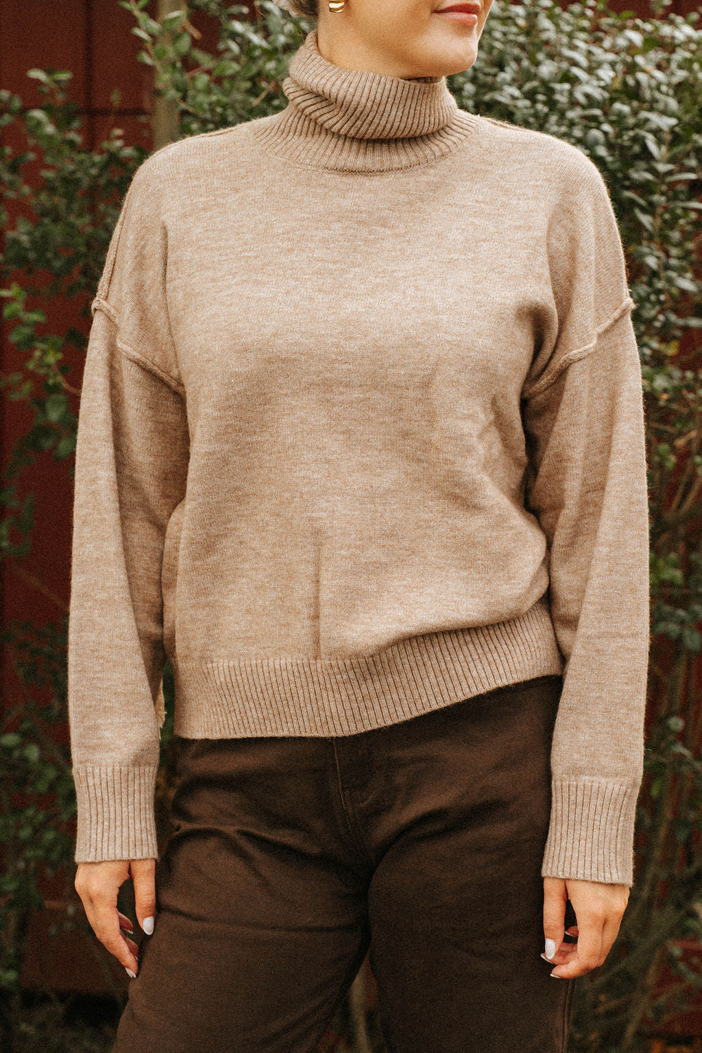 Fringe Turtleneck Sweater