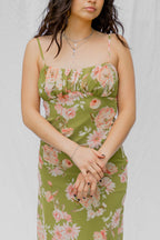 Lucy Sage Green Floral Dress