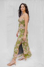 Lucy Sage Green Floral Dress