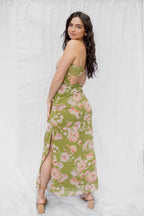 Lucy Sage Green Floral Dress