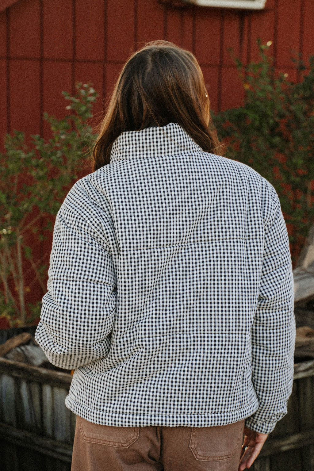 **PREORDER SHIPS 10/29** Morning Black Gingham Trim Jacket