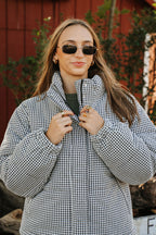 **PREORDER SHIPS 10/29** Morning Black Gingham Trim Jacket