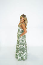 Emerald Paisley Maxi Dress