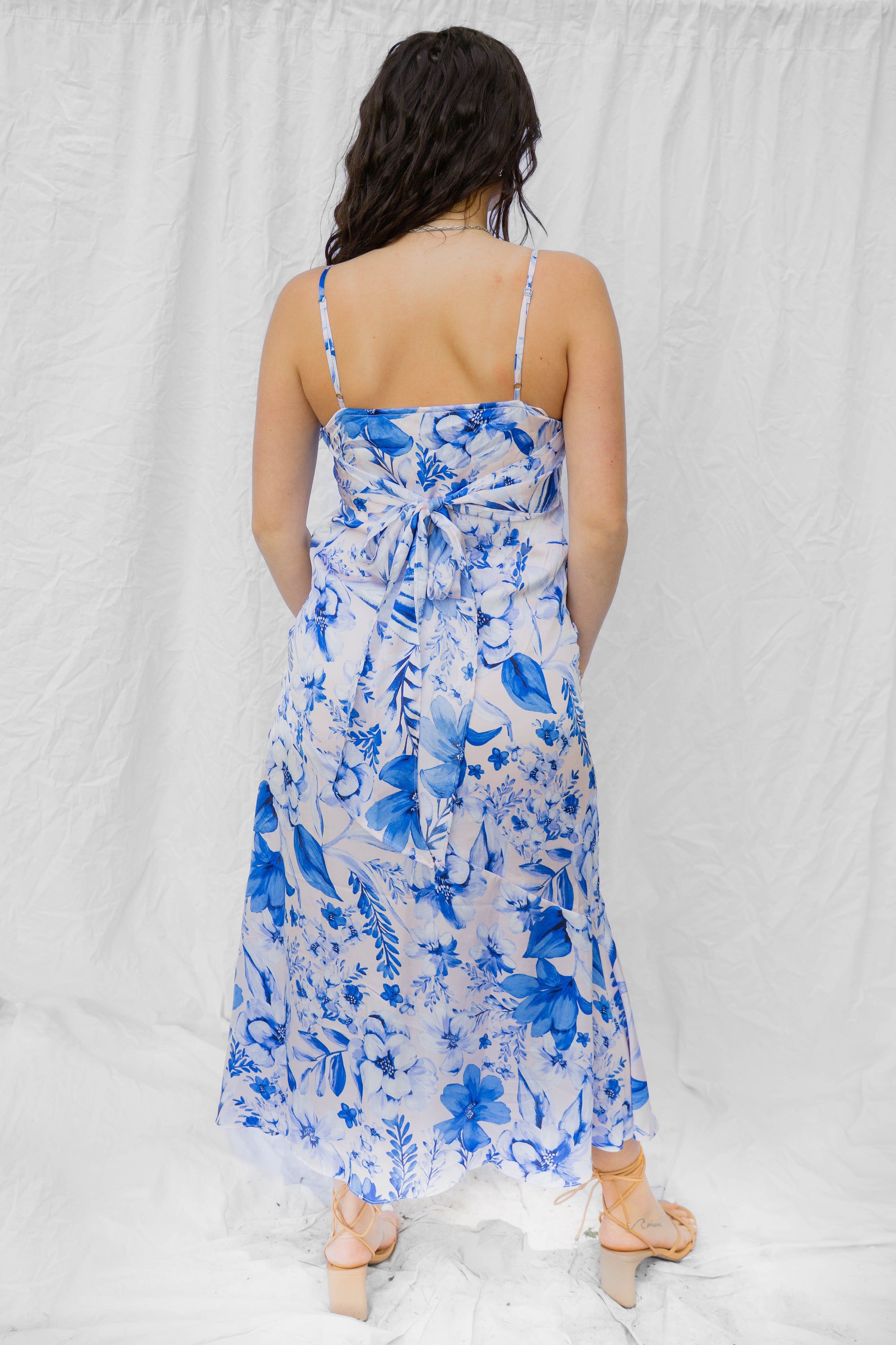 Ivy Satin Midi Dress