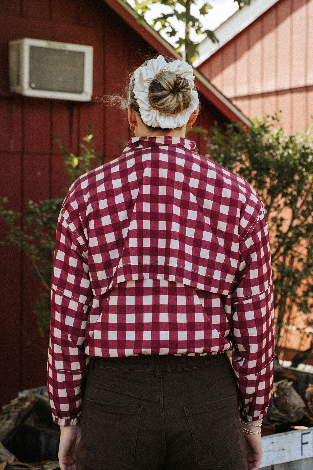 Cranberry Orchard Gingham Jacket